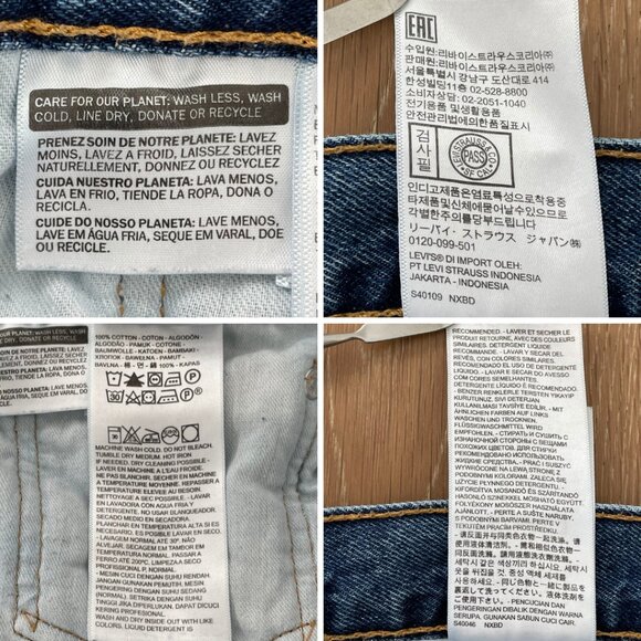 Levi’s Men Jeans 38x34 550 Relaxed Fit Denim Blue 00550-4886 Dark Stonewash - Picture 11 of 13